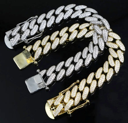 CZ CUBAN CHAIN BRACELET