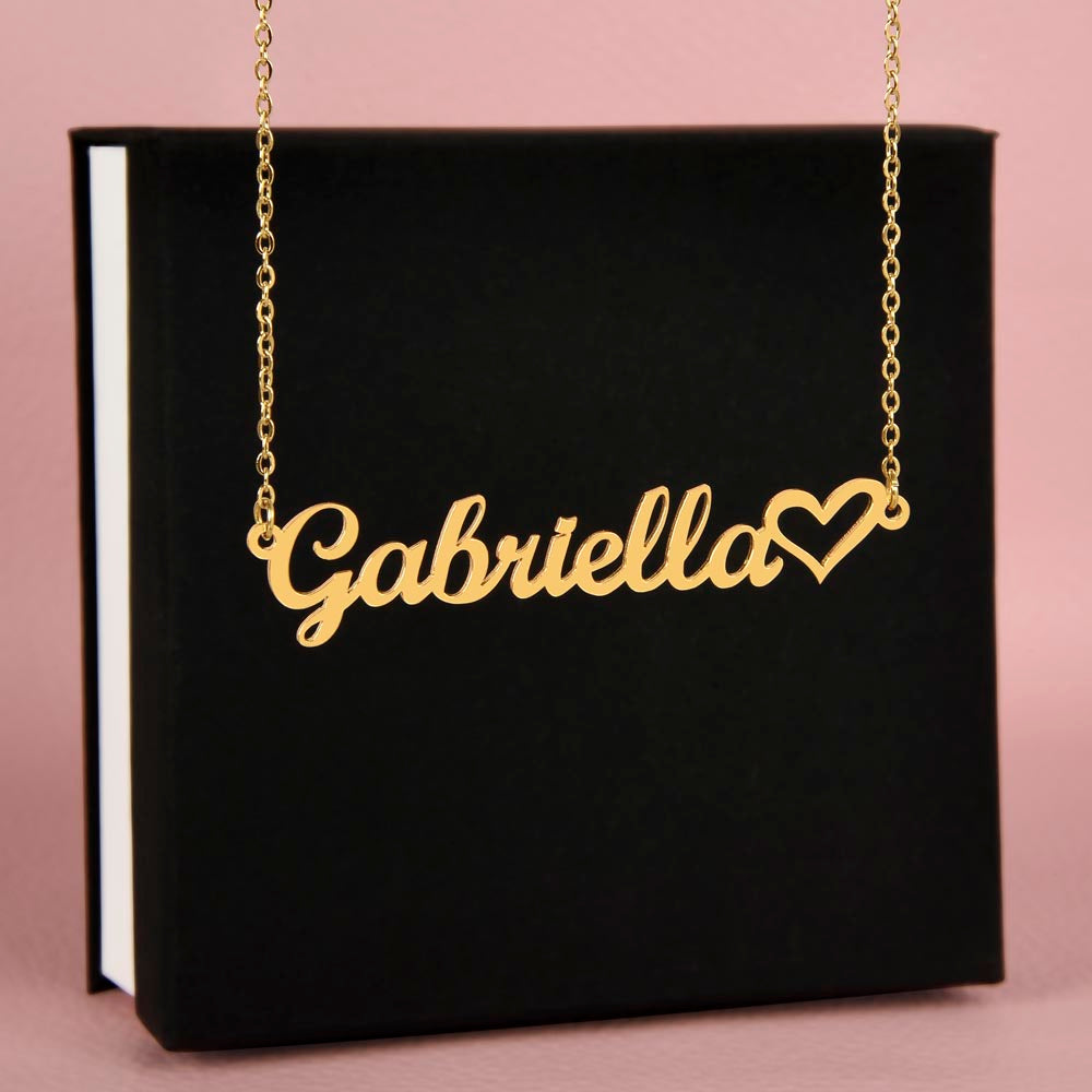 NAME NECKLACE + HEART