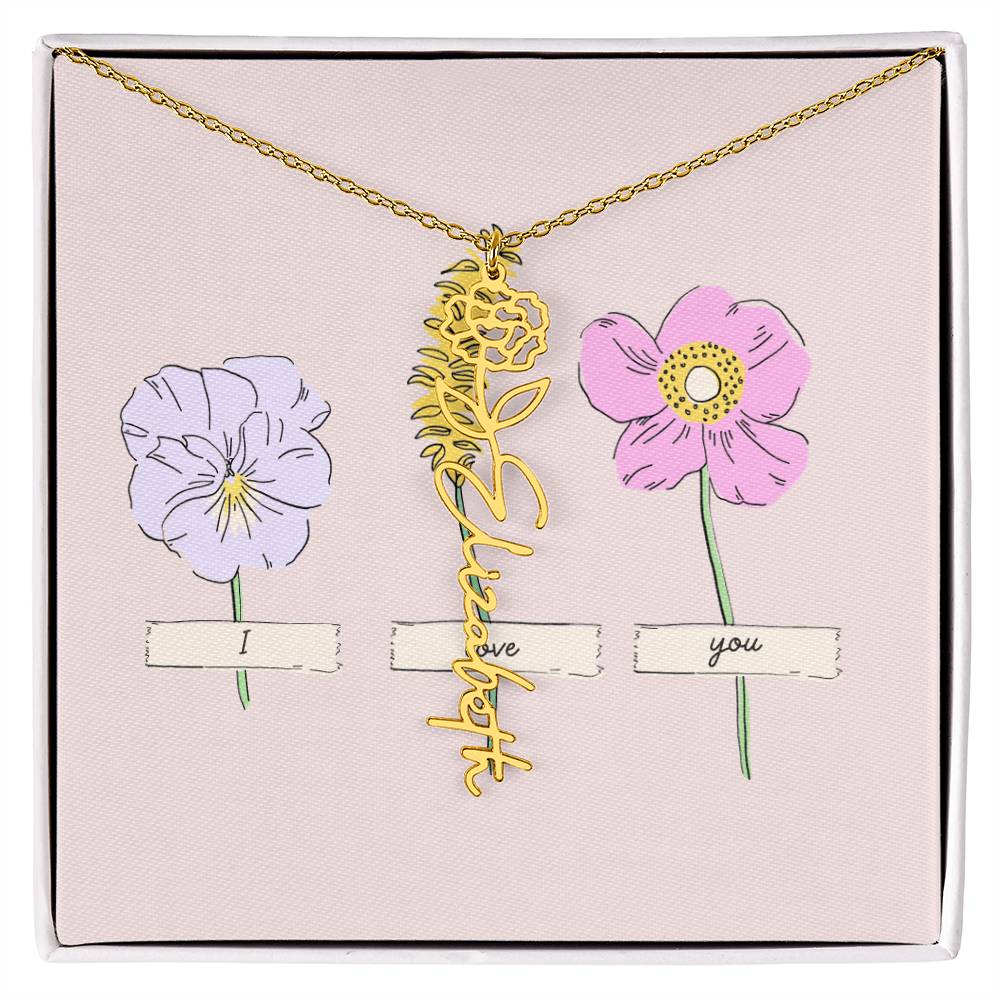 FLOWER NAME NECKLACE