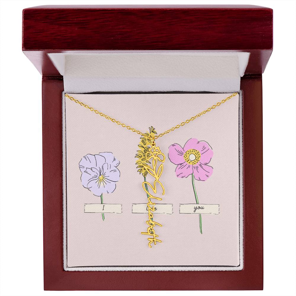 FLOWER NAME NECKLACE