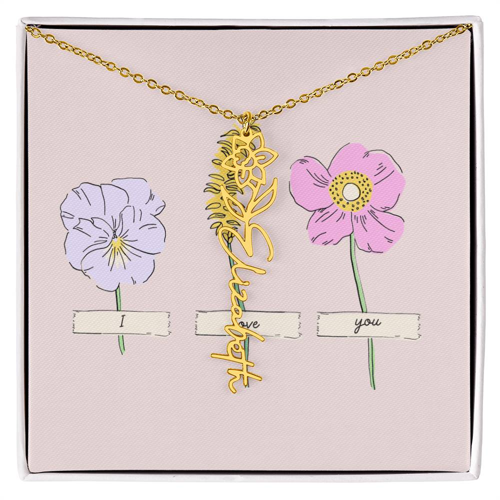 FLOWER NAME NECKLACE