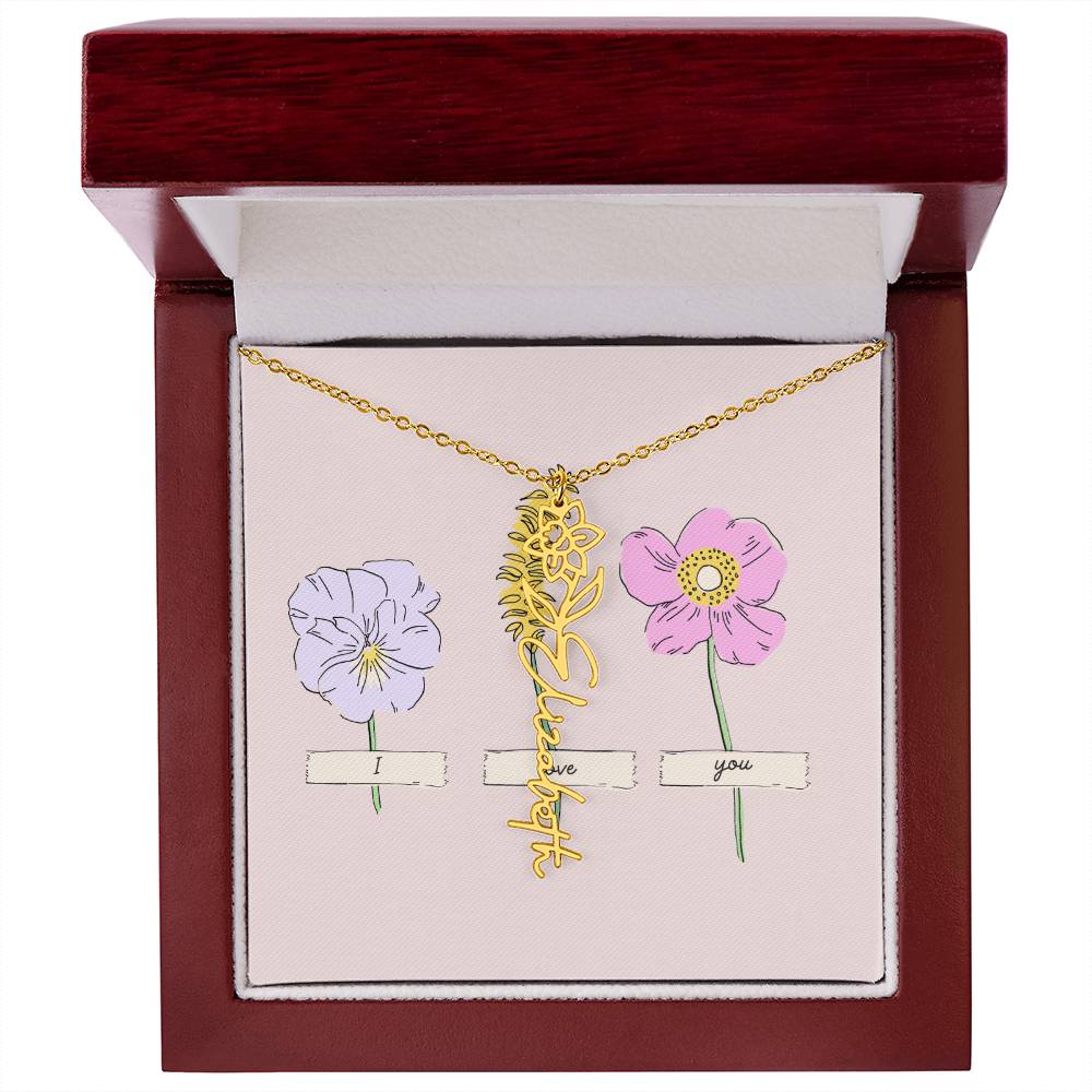 FLOWER NAME NECKLACE