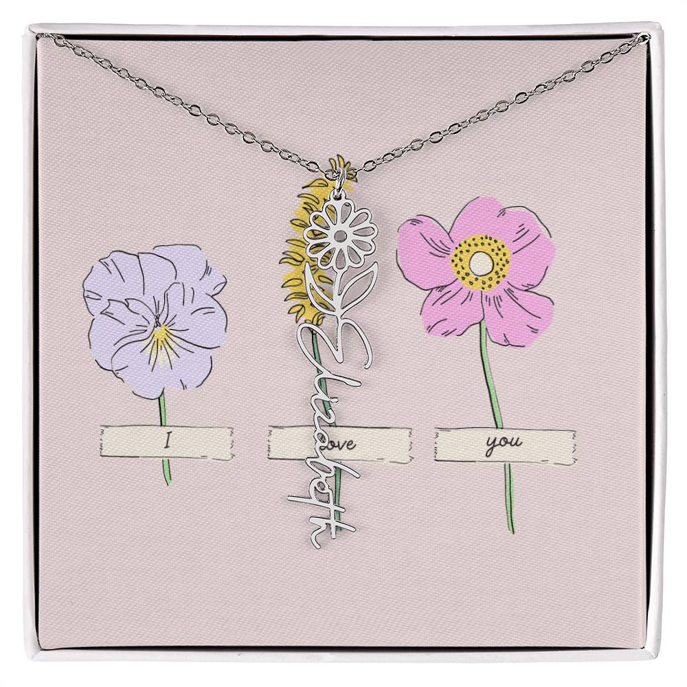 FLOWER NAME NECKLACE