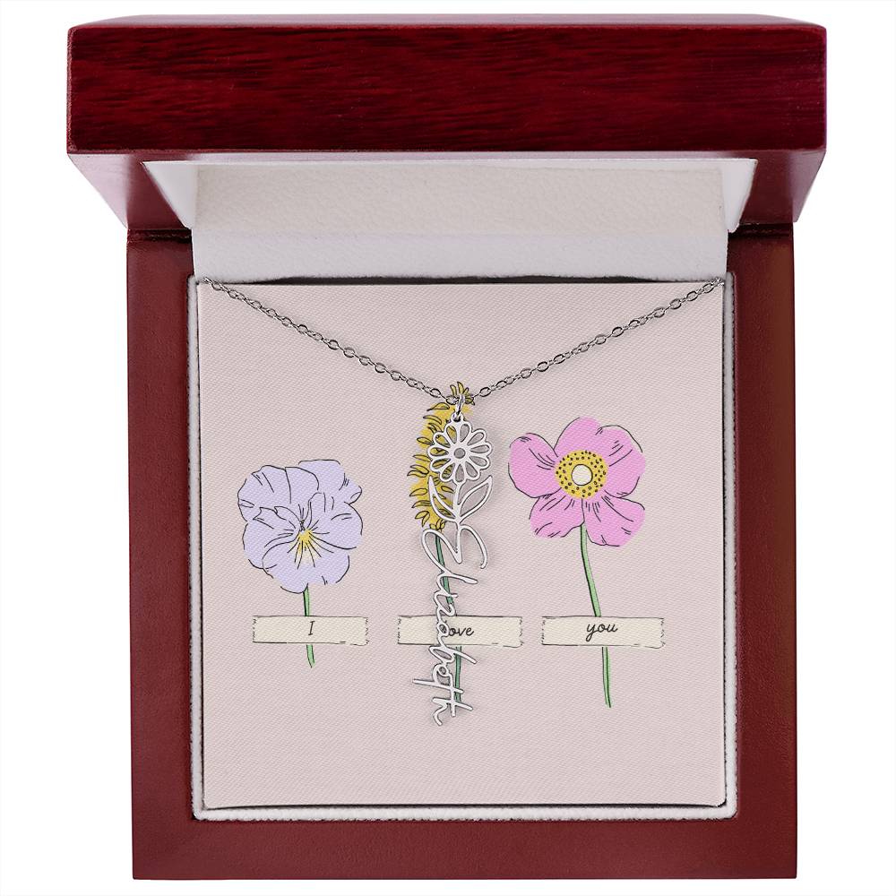 FLOWER NAME NECKLACE