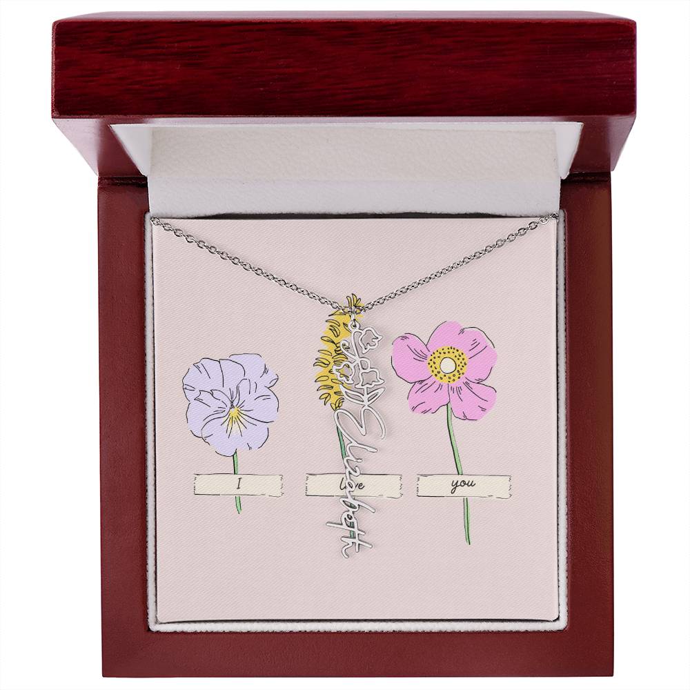 FLOWER NAME NECKLACE