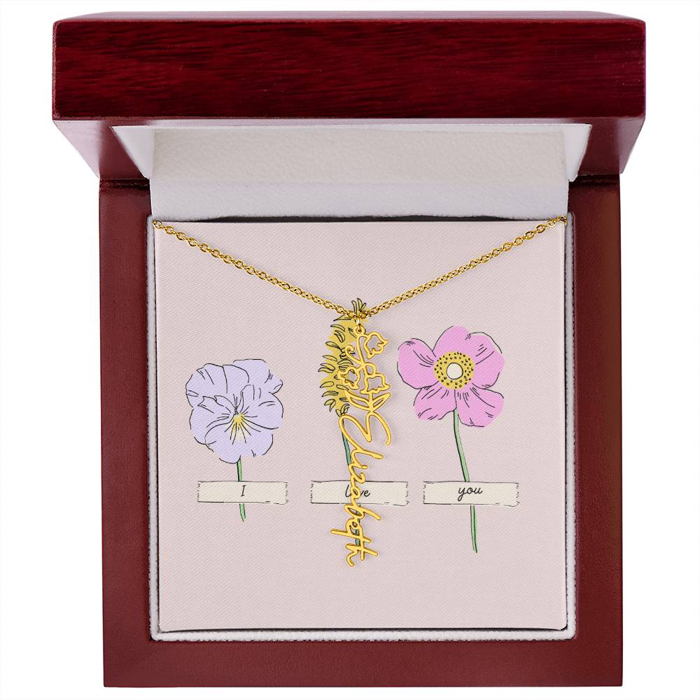 FLOWER NAME NECKLACE