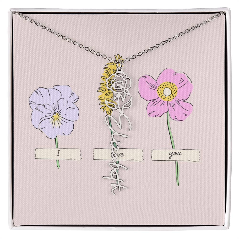 FLOWER NAME NECKLACE