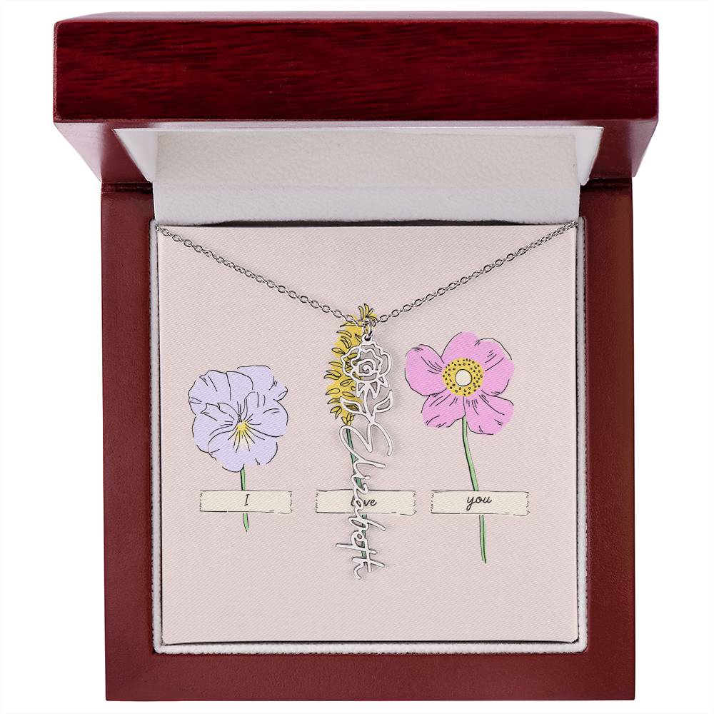 FLOWER NAME NECKLACE