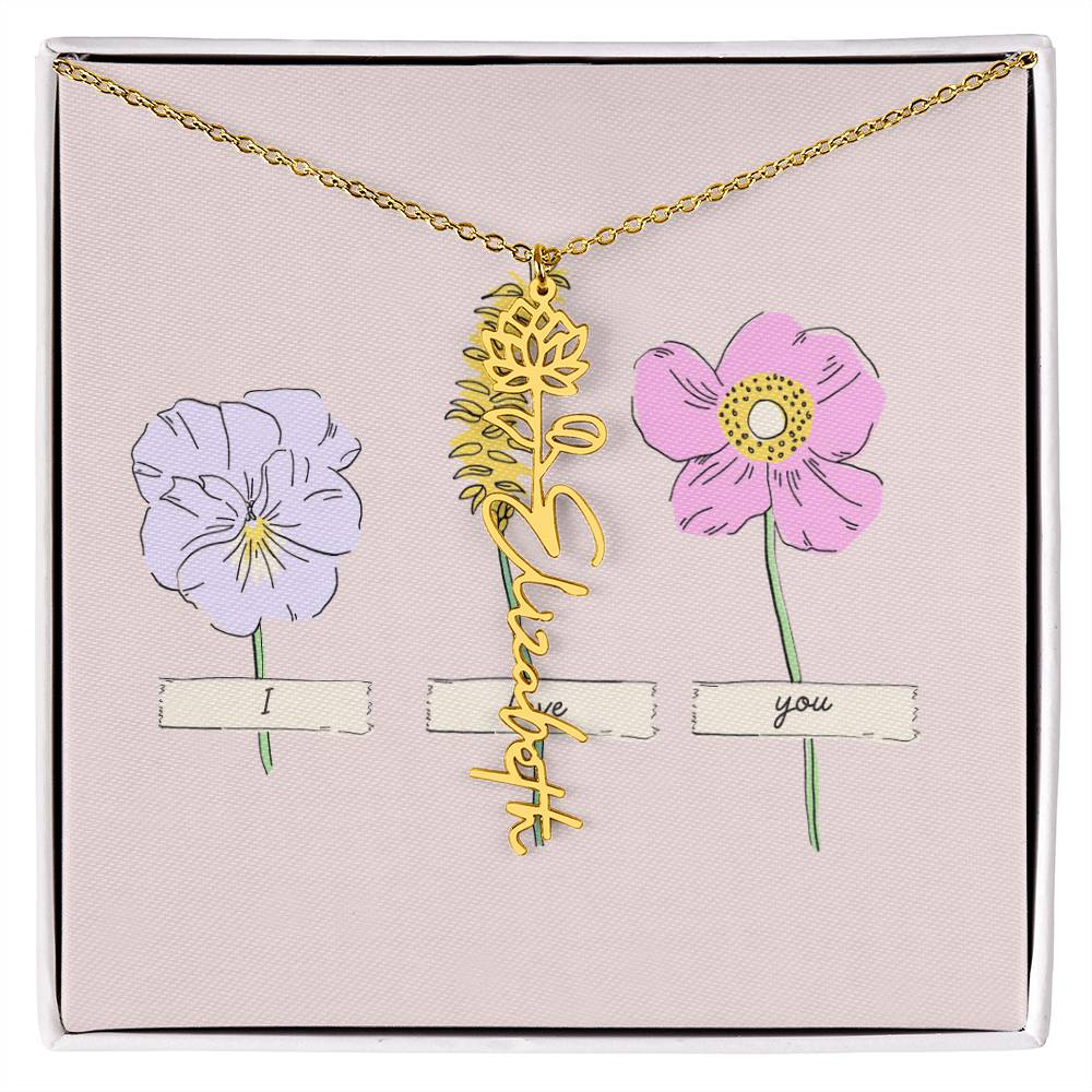 FLOWER NAME NECKLACE