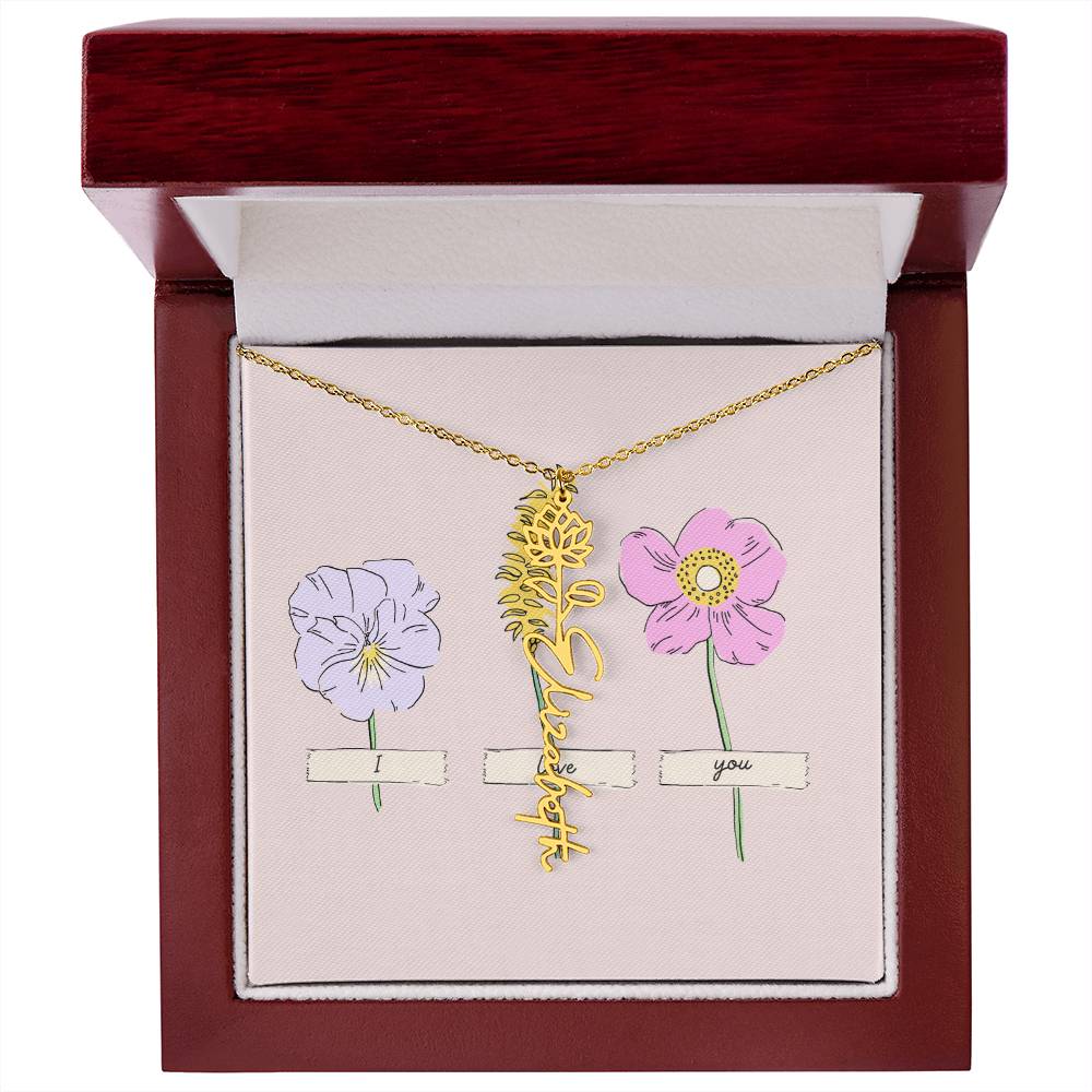 FLOWER NAME NECKLACE