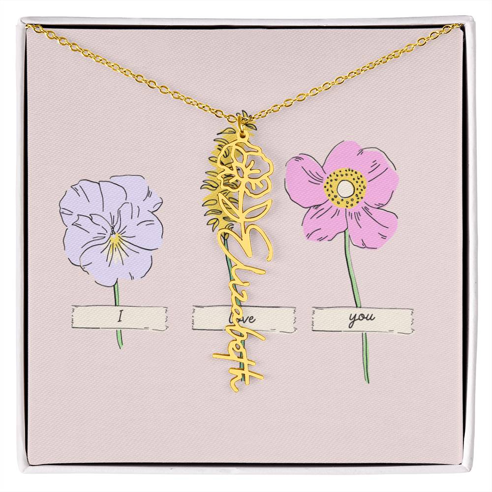 FLOWER NAME NECKLACE