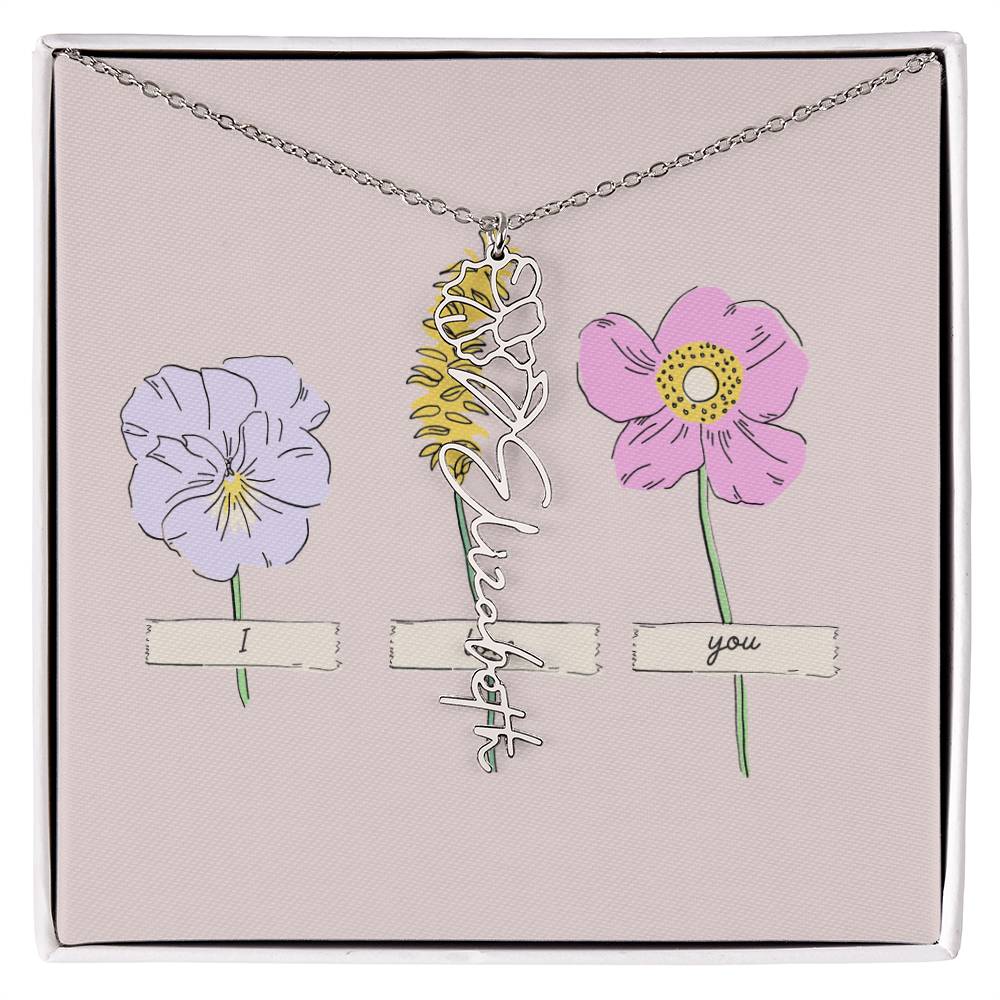 FLOWER NAME NECKLACE