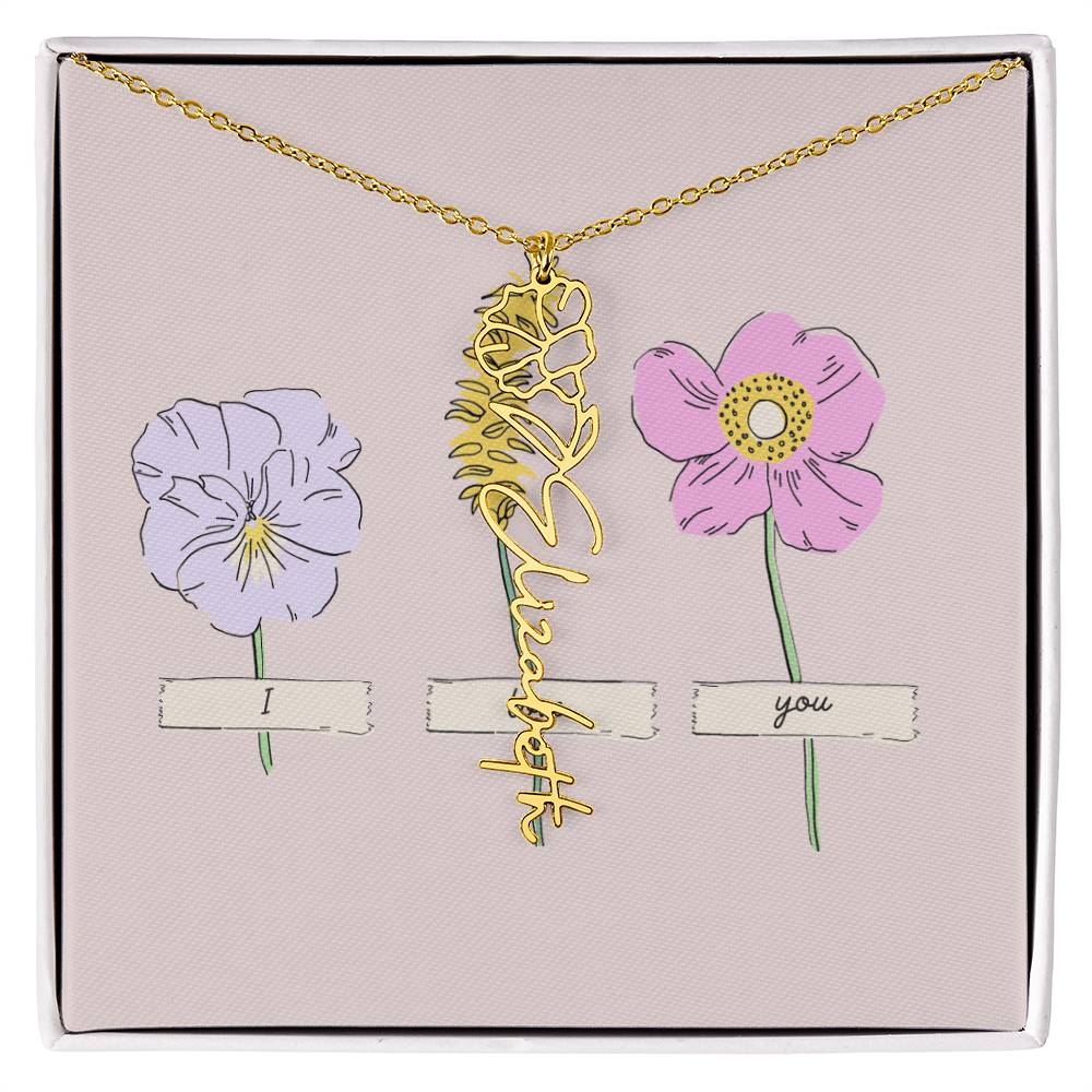FLOWER NAME NECKLACE