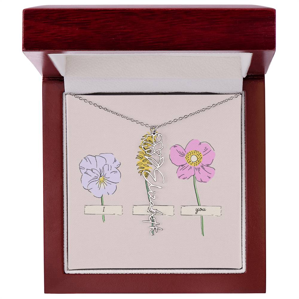 FLOWER NAME NECKLACE