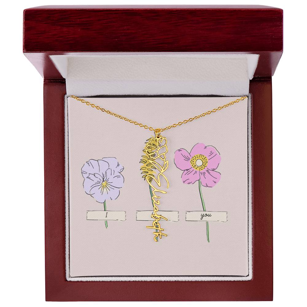 FLOWER NAME NECKLACE