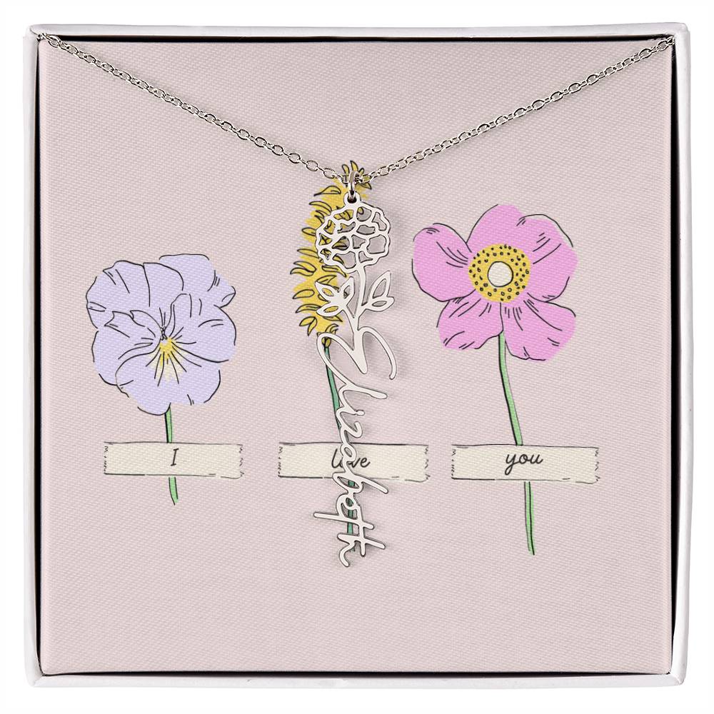 FLOWER NAME NECKLACE