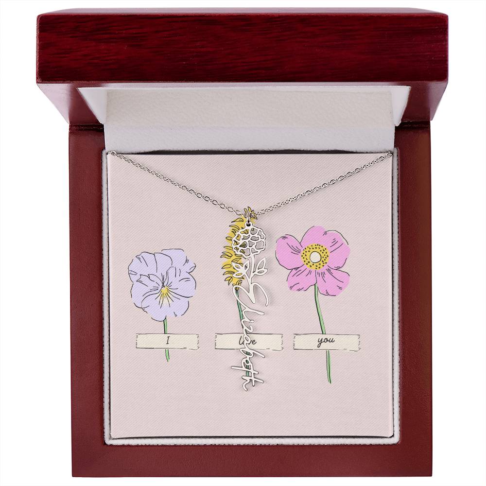 FLOWER NAME NECKLACE