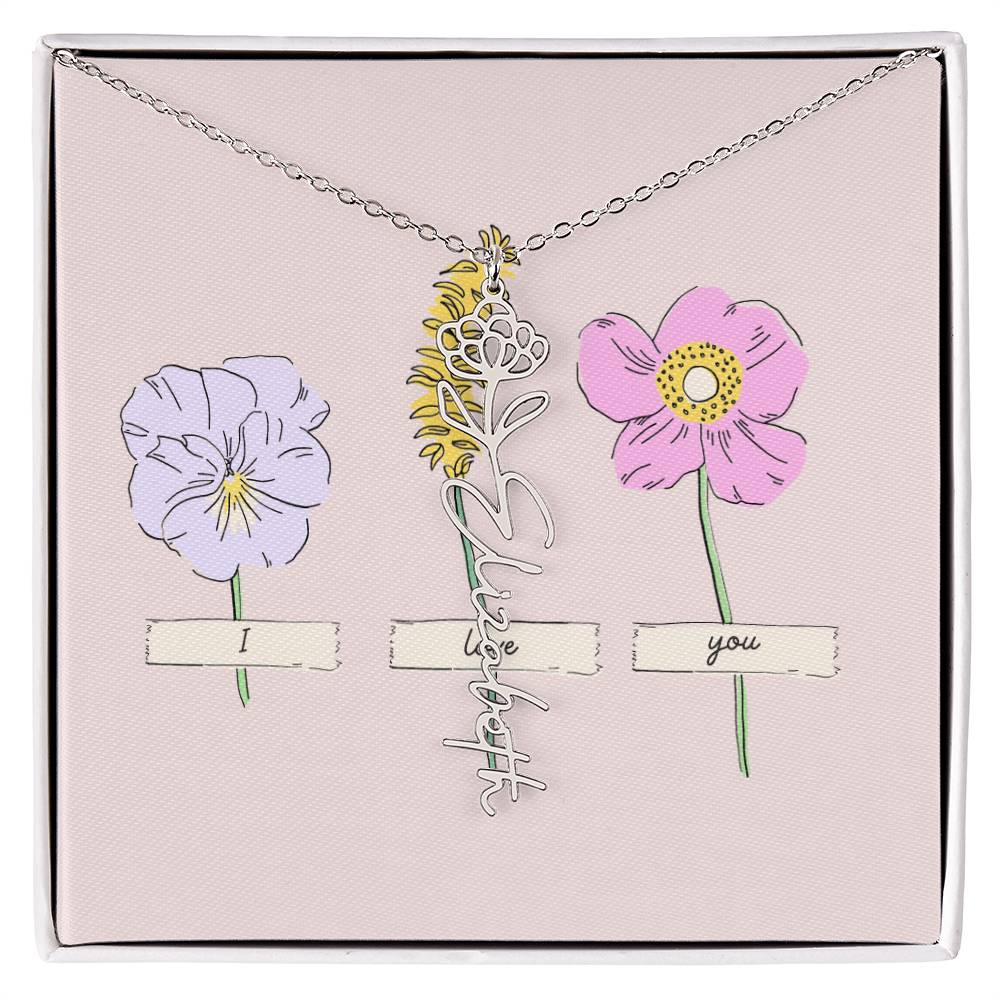 FLOWER NAME NECKLACE