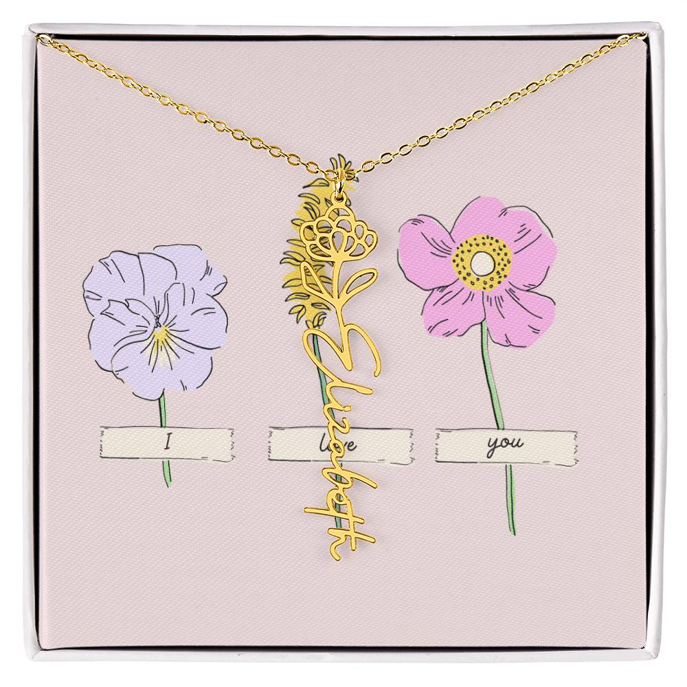 FLOWER NAME NECKLACE