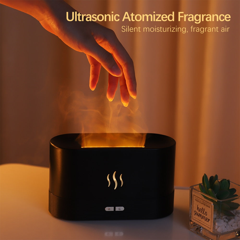 FLAME FIRE HUMIDIFIER AROMATHERAPY DIFFUSER