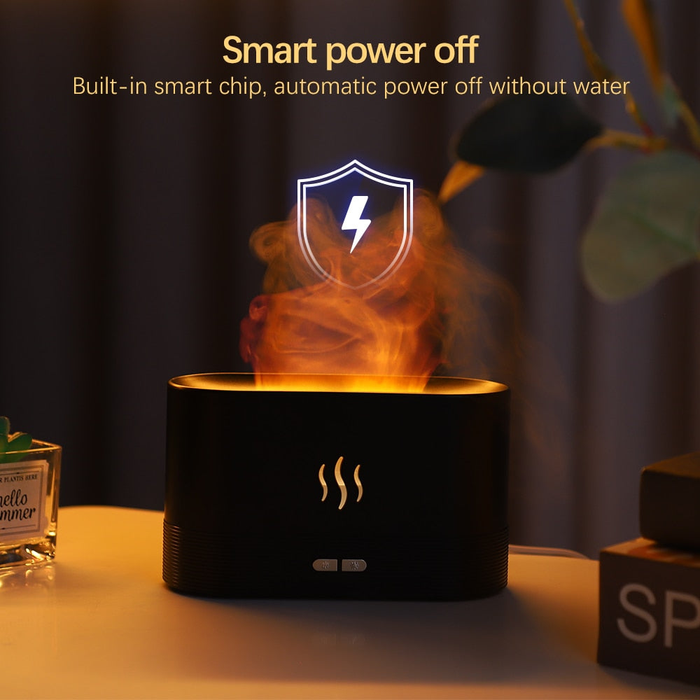FLAME FIRE HUMIDIFIER AROMATHERAPY DIFFUSER