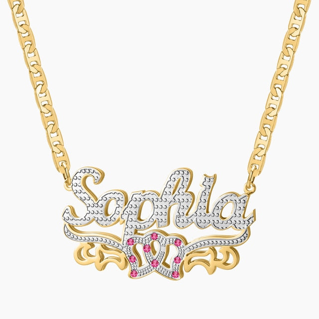 PERSONALIZED NAMEPLATE NAME NECKLACE CUSTOM 3D