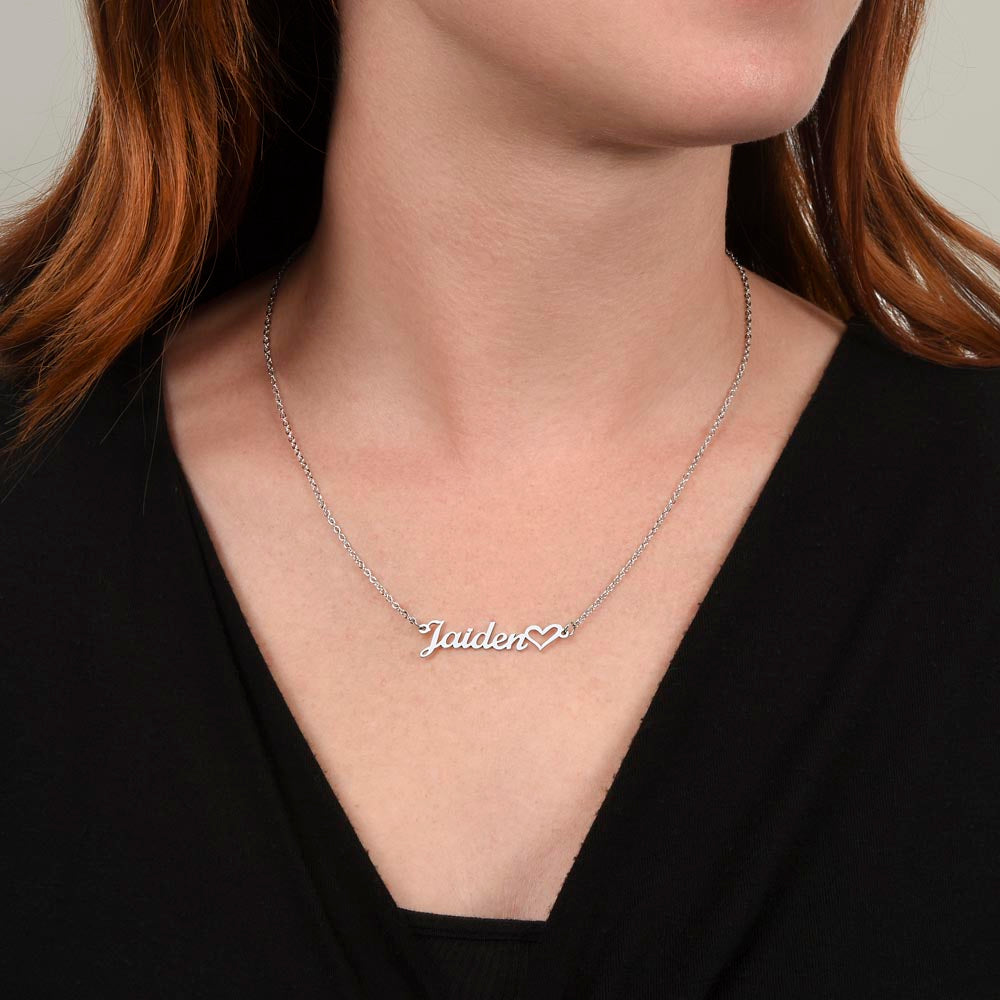 NAME NECKLACE + HEART