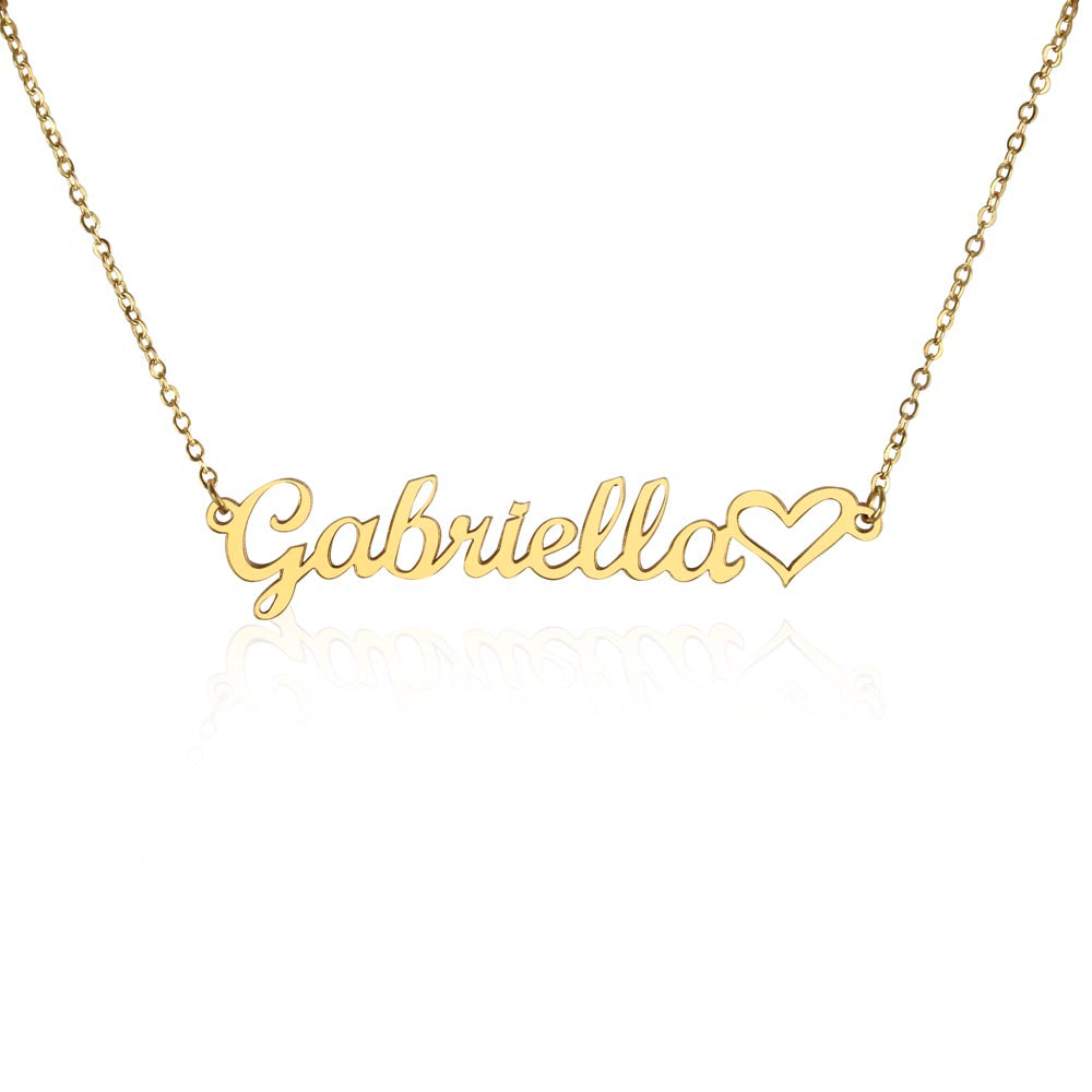 NAME NECKLACE + HEART
