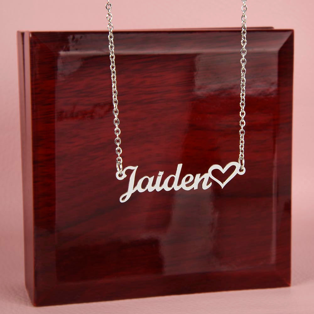 NAME NECKLACE + HEART