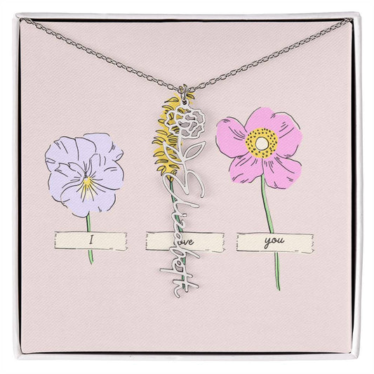 FLOWER NAME NECKLACE