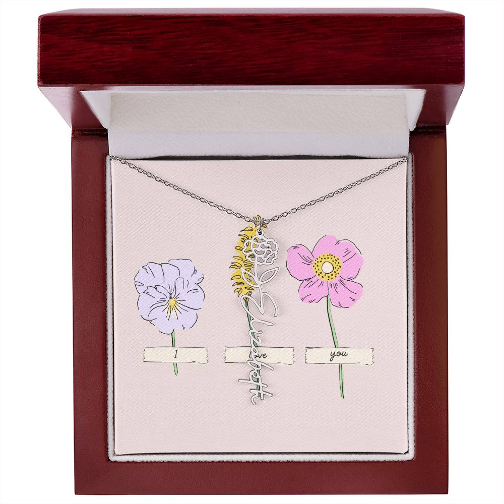 FLOWER NAME NECKLACE