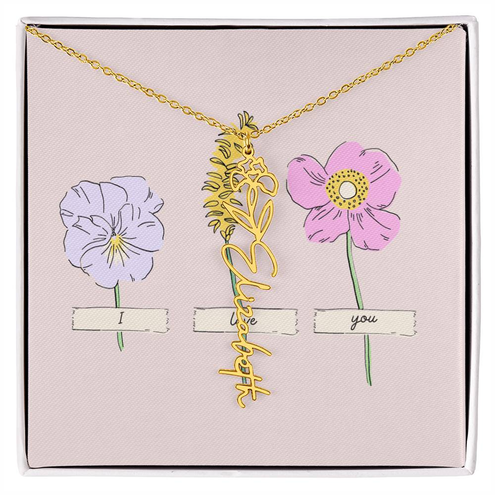 FLOWER NAME NECKLACE