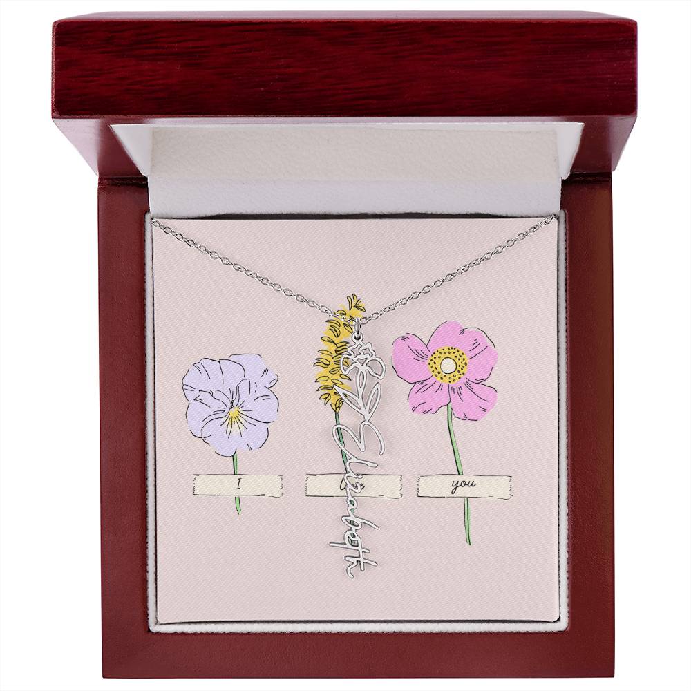 FLOWER NAME NECKLACE
