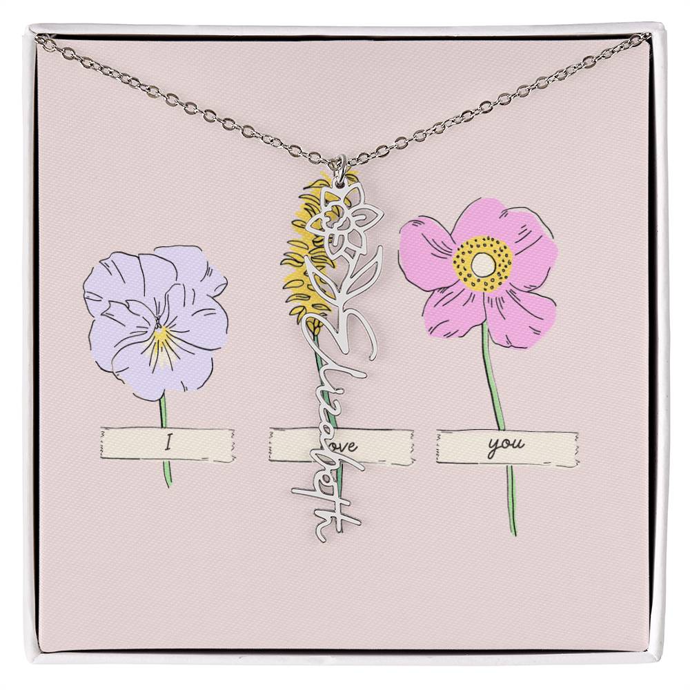 FLOWER NAME NECKLACE