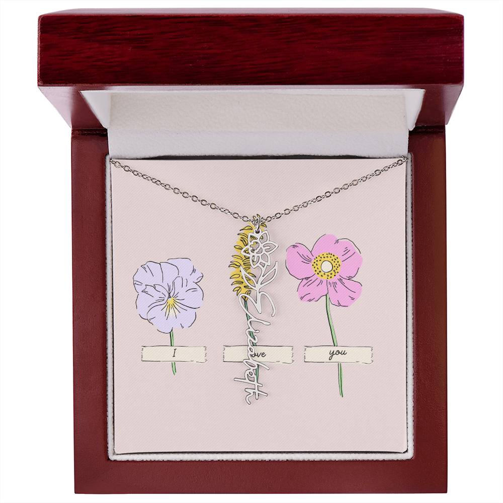 FLOWER NAME NECKLACE