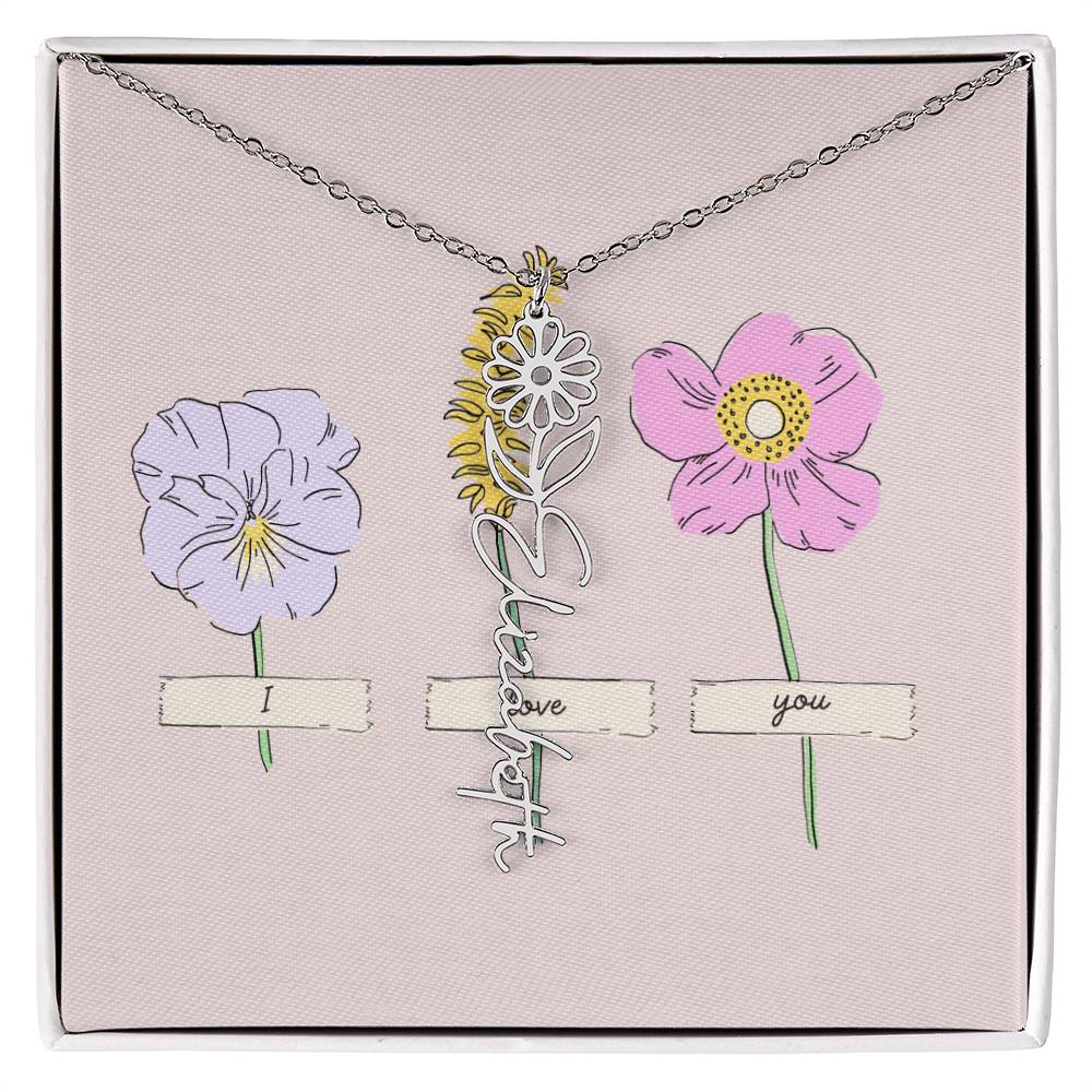 FLOWER NAME NECKLACE