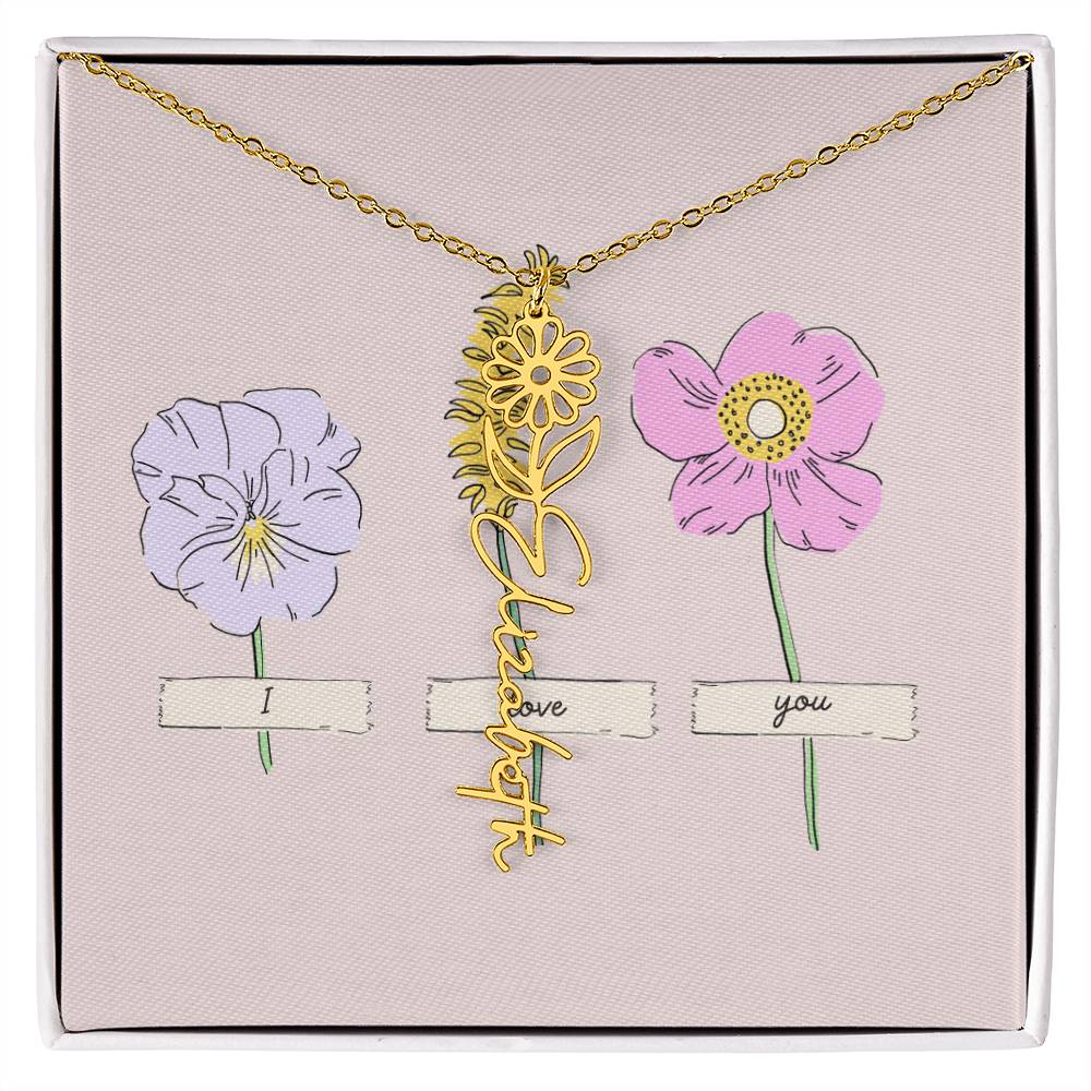 FLOWER NAME NECKLACE