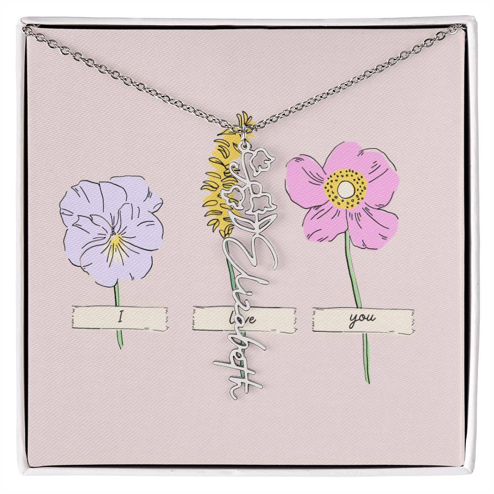 FLOWER NAME NECKLACE