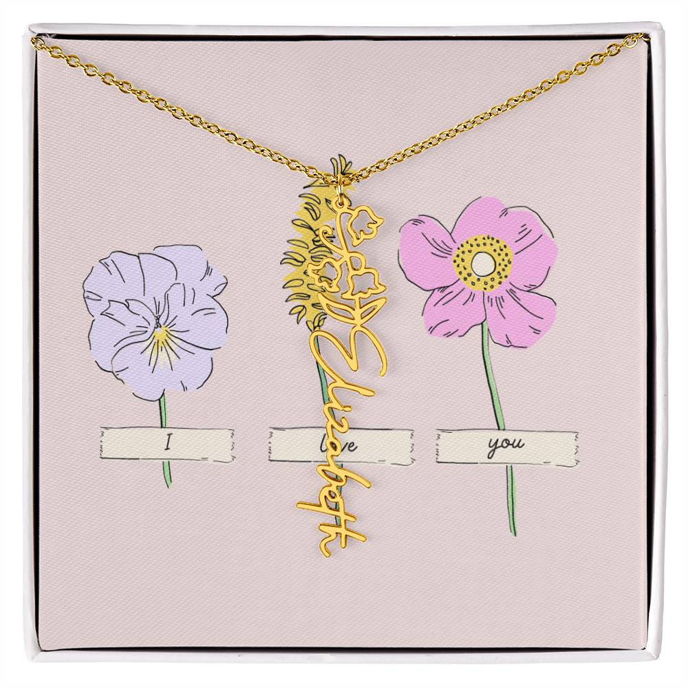 FLOWER NAME NECKLACE