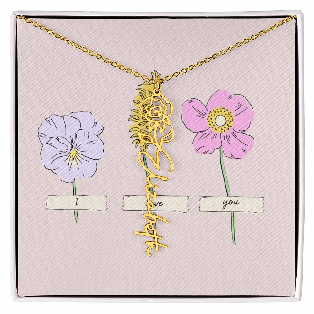 FLOWER NAME NECKLACE