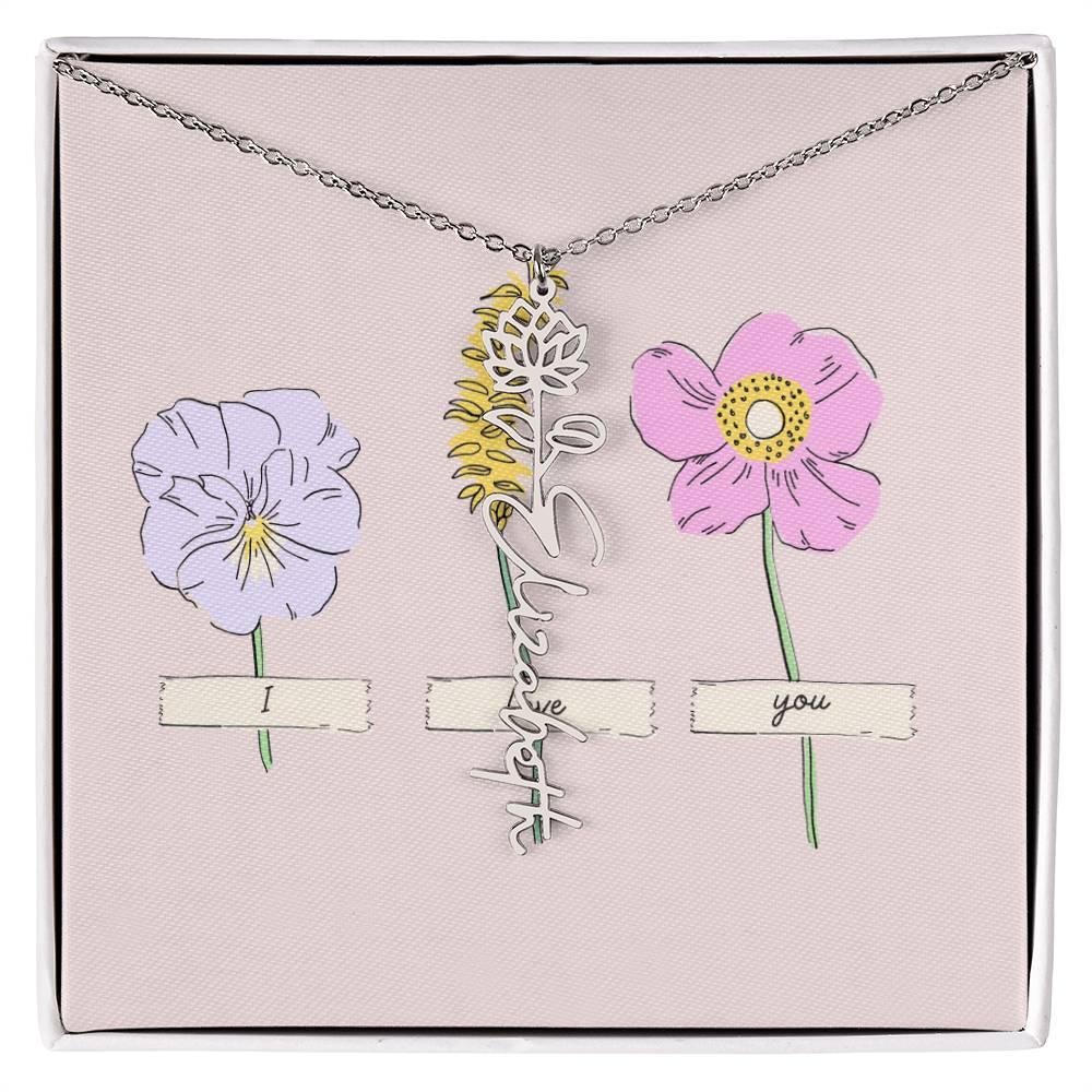 FLOWER NAME NECKLACE