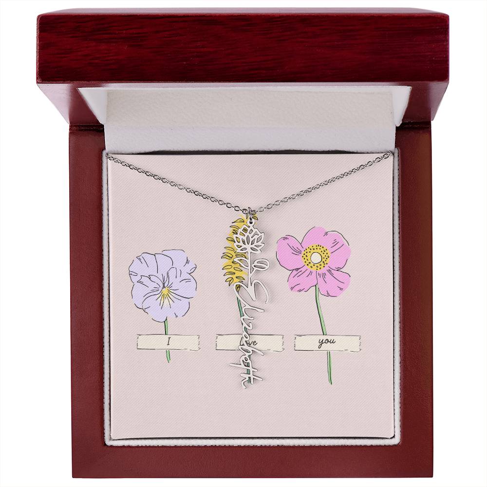 FLOWER NAME NECKLACE