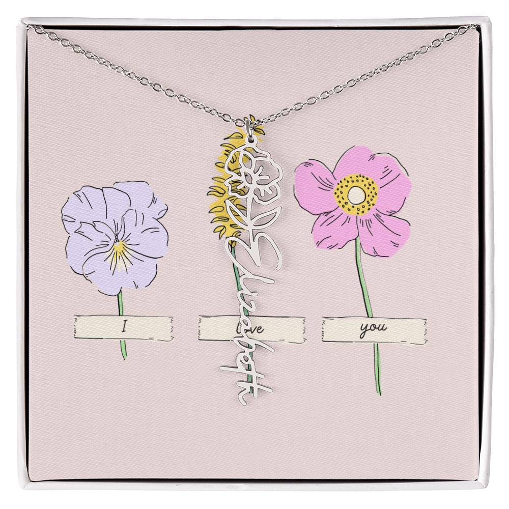 FLOWER NAME NECKLACE