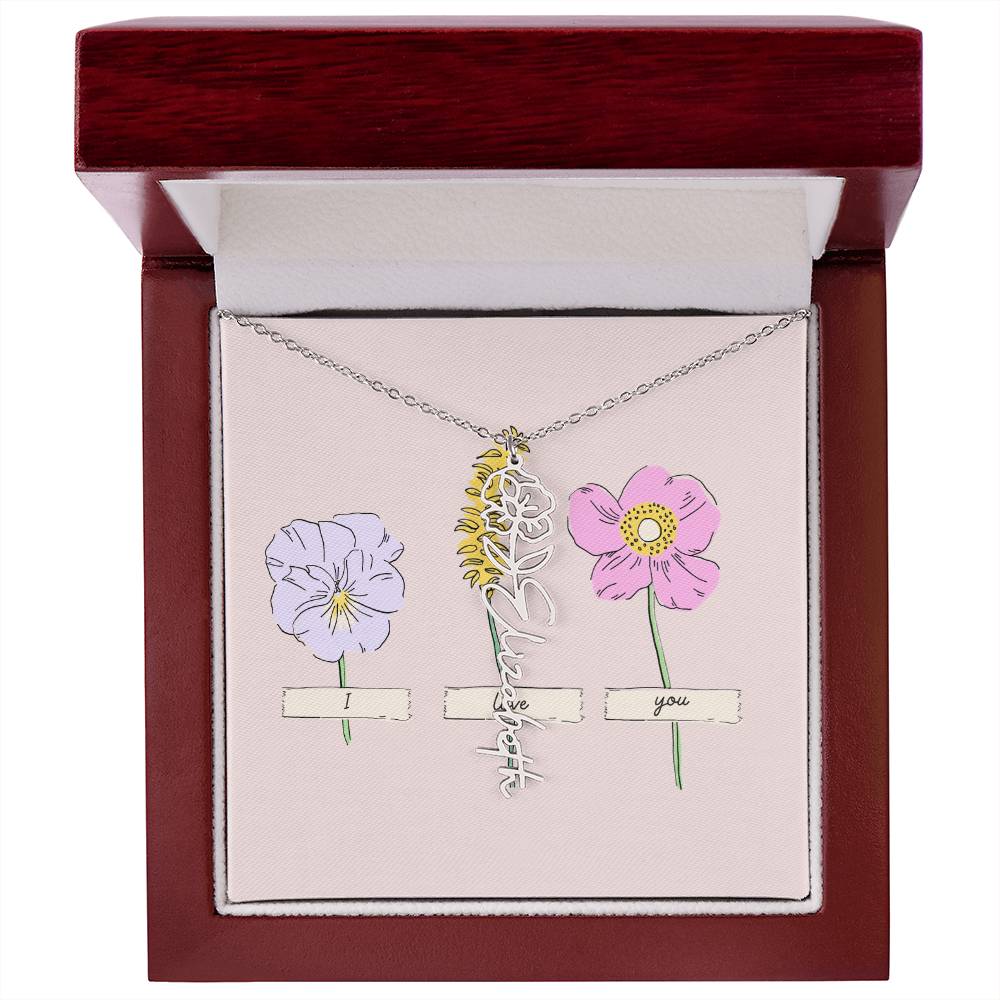 FLOWER NAME NECKLACE