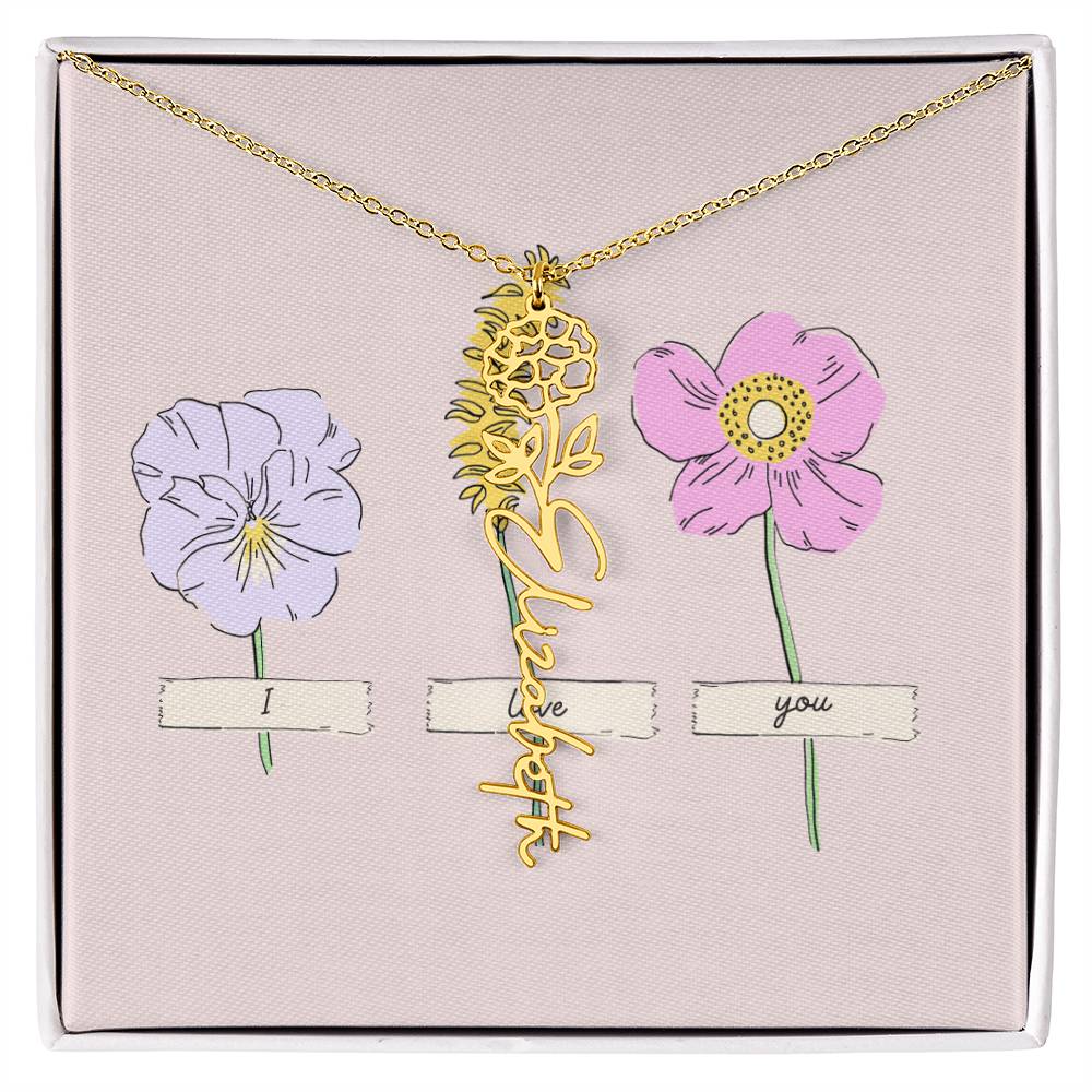 FLOWER NAME NECKLACE