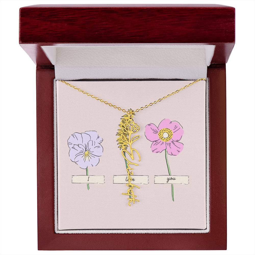 FLOWER NAME NECKLACE