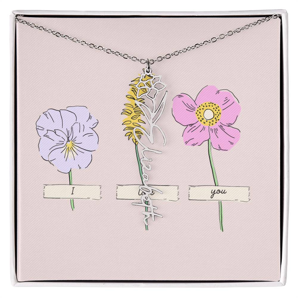 FLOWER NAME NECKLACE