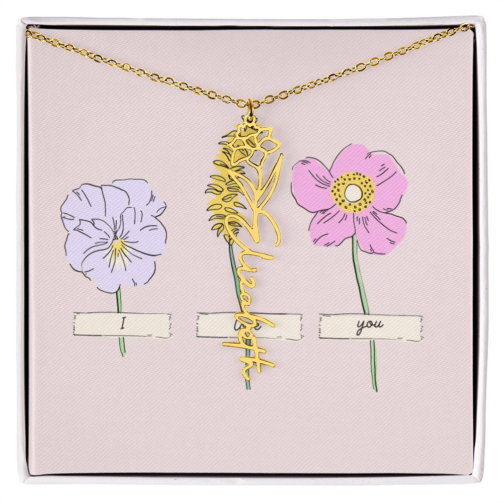 FLOWER NAME NECKLACE