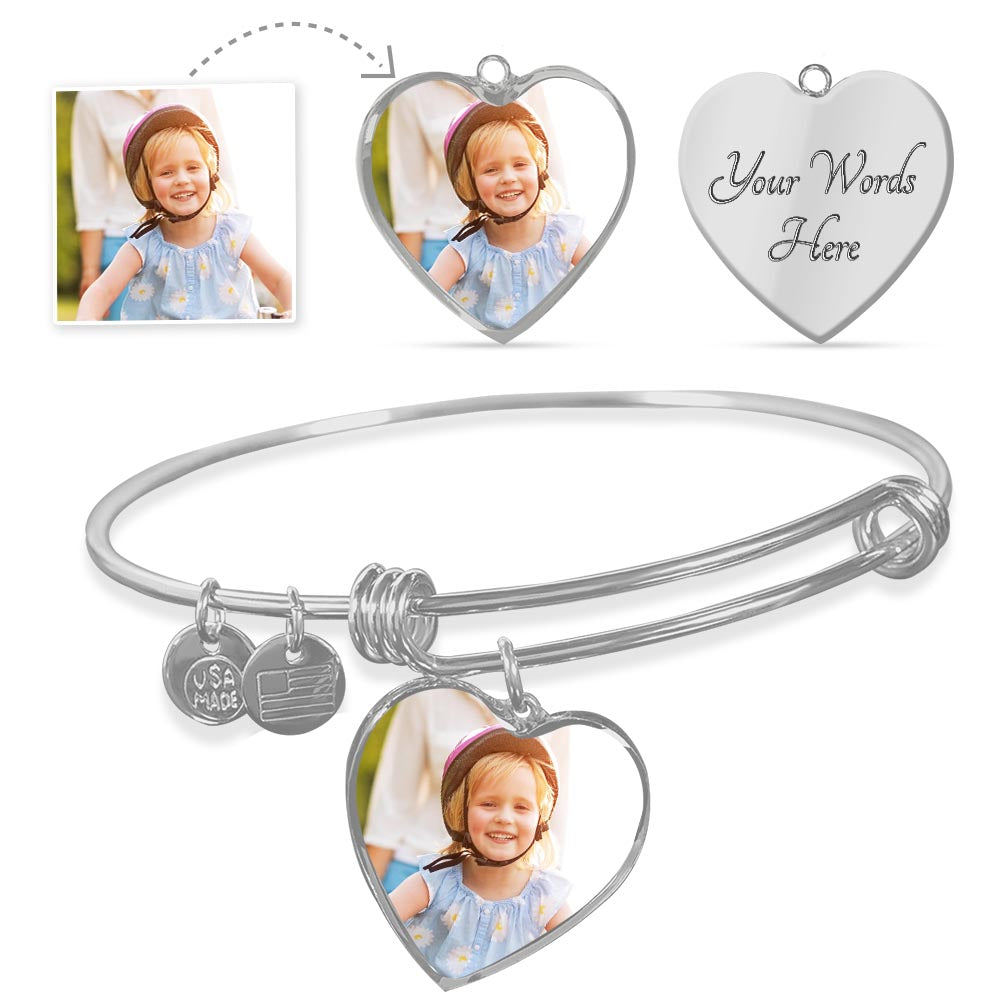 HEART PENDANT BANGLE
