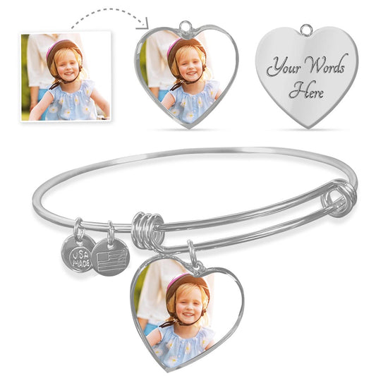 HEART PENDANT BANGLE